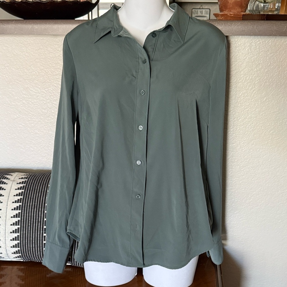 H&M Sage Green Button-Down Shirt
